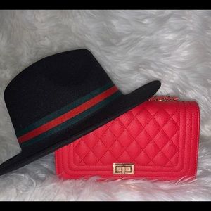 Fedora Hat & Crossbody Purse Bundle